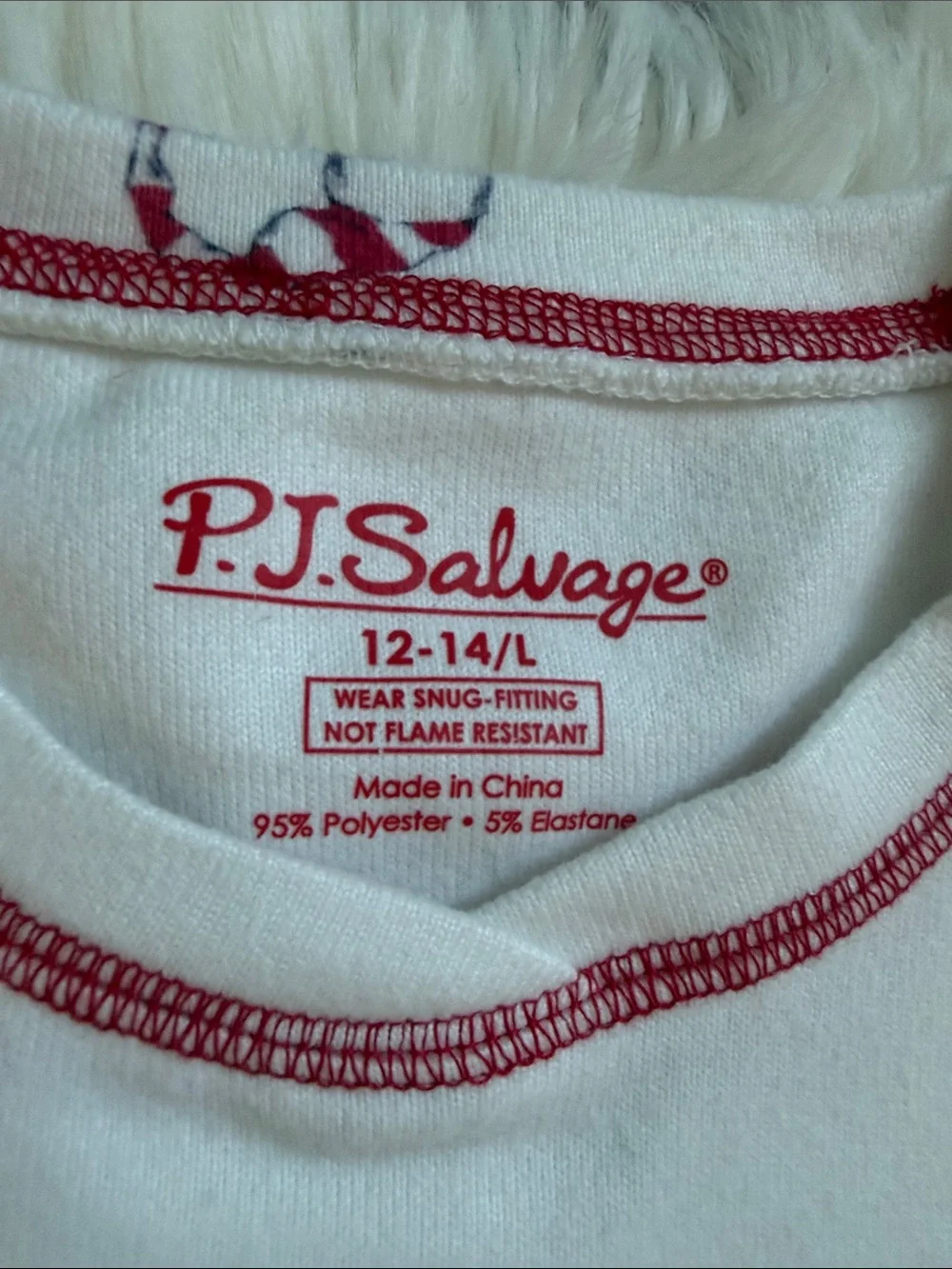 P.J. Salvage Kids White Puppy Print Pajama Set
